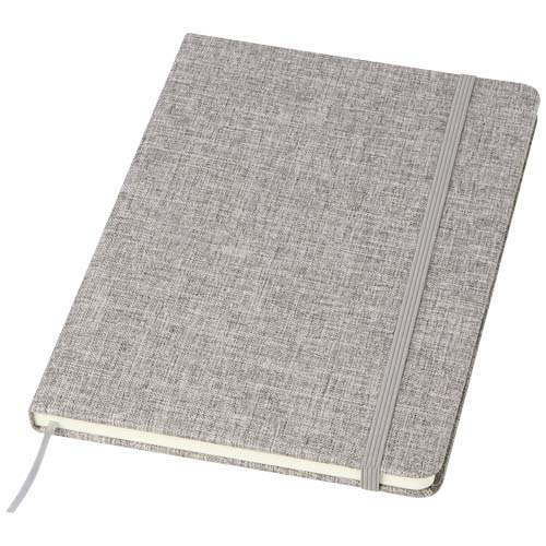 Carnet A5 personnalisé couverture rigide coton recyclé Ramona Gris