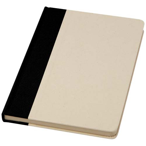 Carnet publicitaire A5 rPET et canne à sucre Liliana Noir