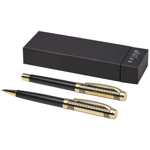Parure Stylo Plume + Stylo Bille Dr. Martens Air Wair Grenat & Jaune - Neuf Sans Emballage