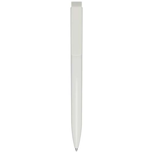 Stylo bille promotionnel en plastique recyclé Lucia Blanc