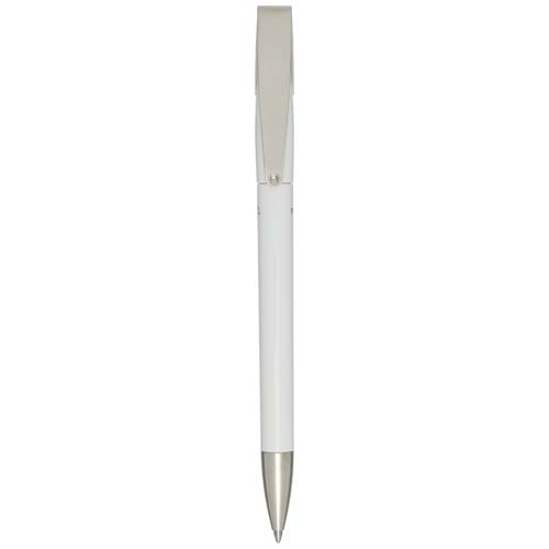Stylo bille promotionnel en plastique recyclé Ana Blanc