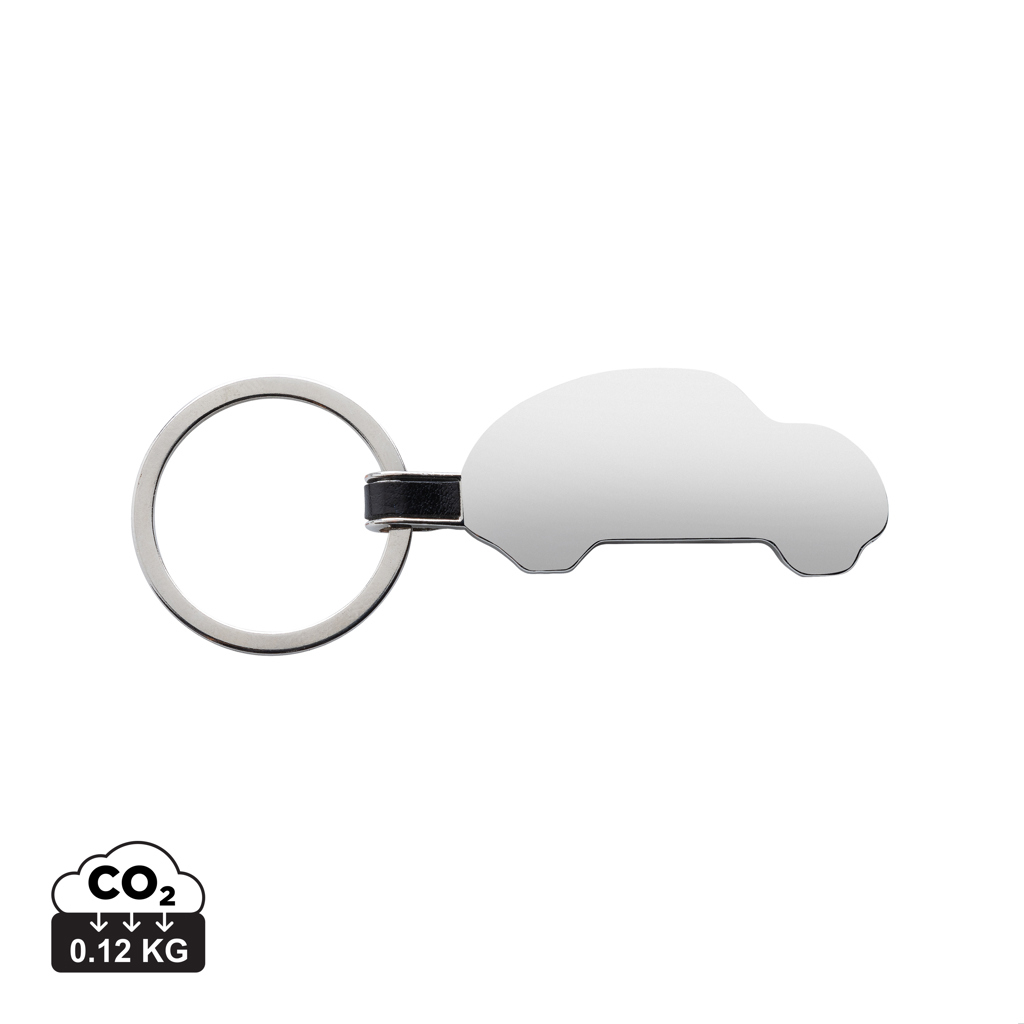 Porte-clés publicitaire voiture zinc recyclé Argent
