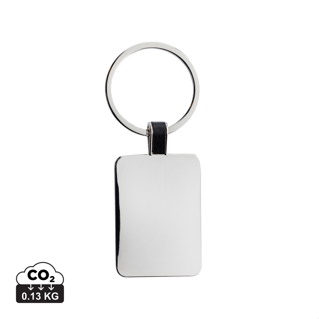 Porte-clés en zinc recyclé à personnaliser Argent