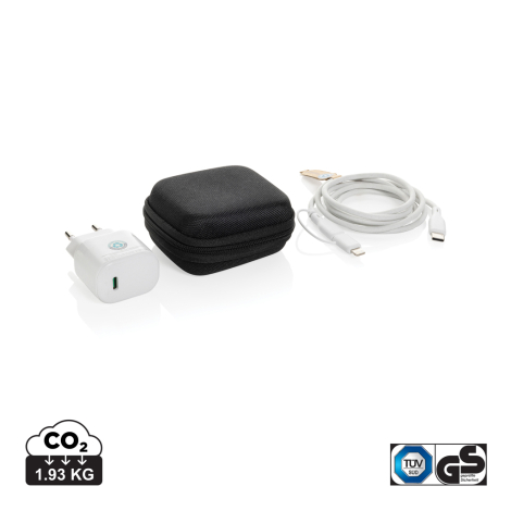 Set promotionnel de 2 chargeurs 20W en rPET Boost