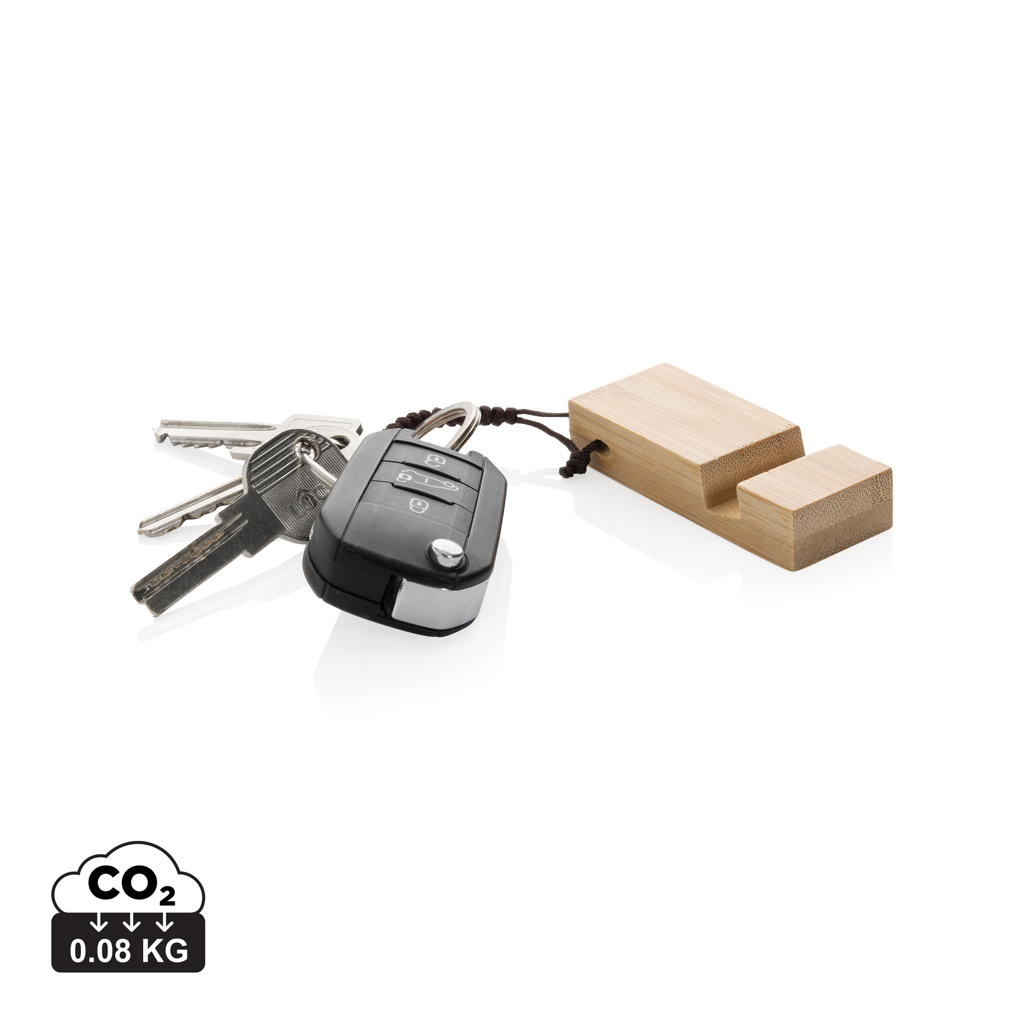 Support de téléphone promotionnel en bambou Standkey Marron