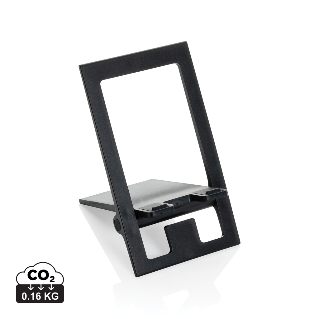 Support téléphone pliable personnalisé recyclé SnapStand Noir