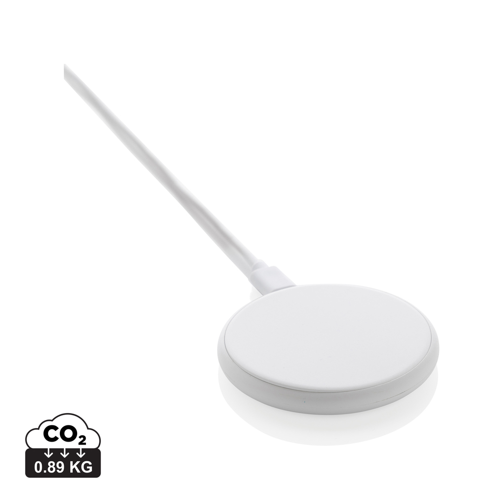 Chargeur publicitaire 15W 3en1 sans fil recyclé Magnapad Blanc
