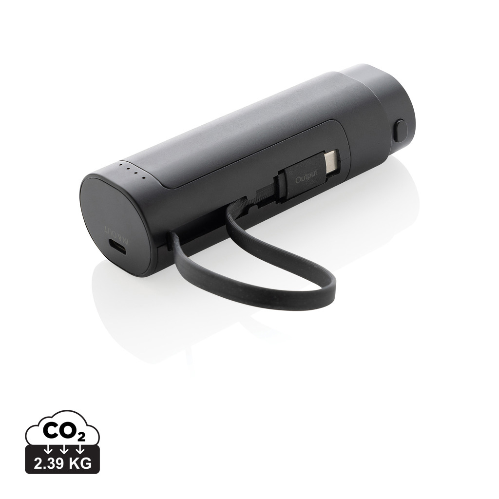 Powerbank publicitaire batterie amovible 5000mAh Cyclecell Noir