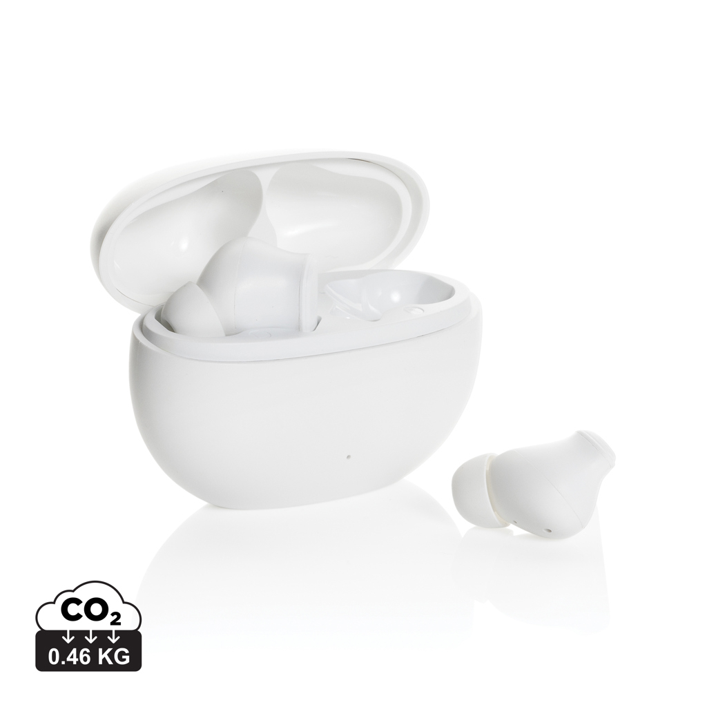 Ecouteurs hybrides ANC/ENC en plastique recyclé Prolink Blanc