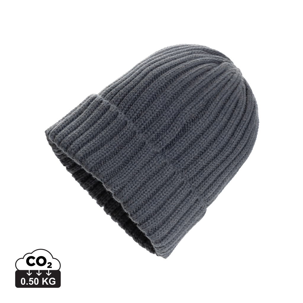 Bonnet publicitaire double côte et revers Polylana® Kennedi anthracite