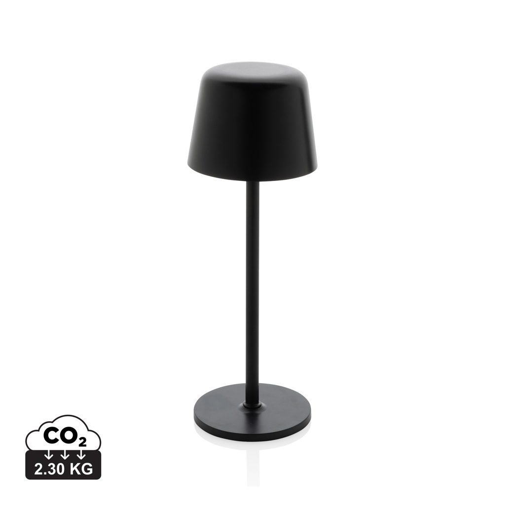 Lampe de table rechargeable recyclée personnalisée Zenic Noir