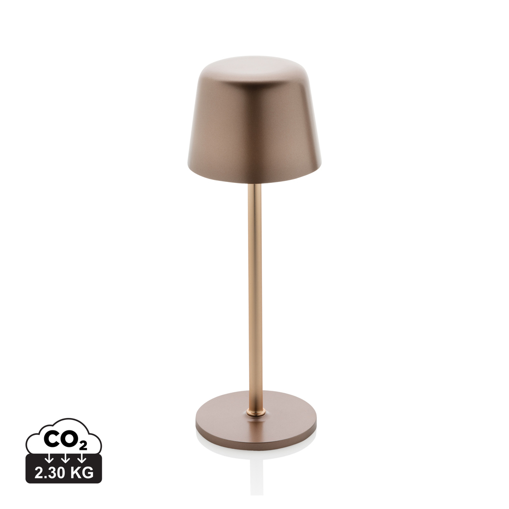 Lampe de table rechargeable recyclée personnalisée Zenic Bronze