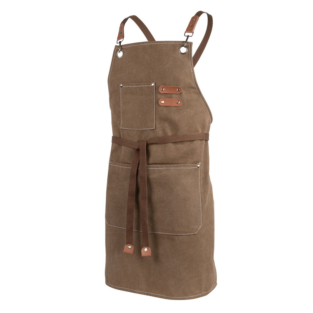 Tablier publicitaire effet denim WAILE Marron