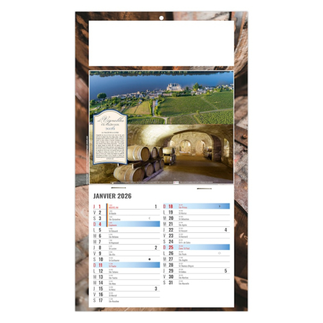 Calendrier personnalisable 2026 plaque 1 vue - Coralie