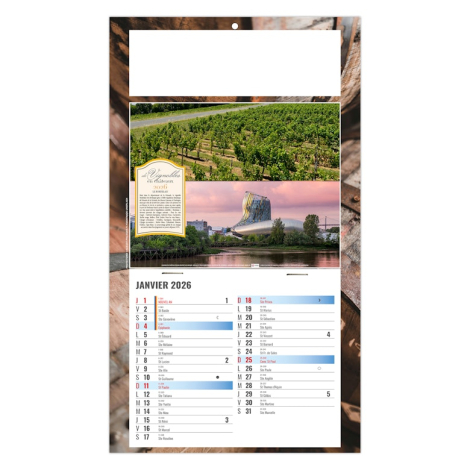 Calendrier personnalisable 2026 plaque 1 vue - Coralie