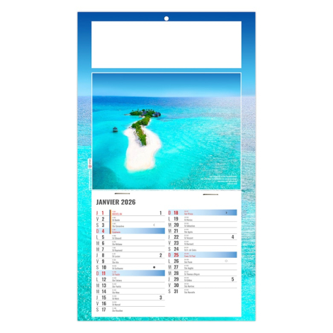 Calendrier 2026 personnalisable plaque 1 vue - Esteban