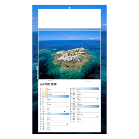 Calendrier 2026 personnalisable plaque 1 vue - Esteban