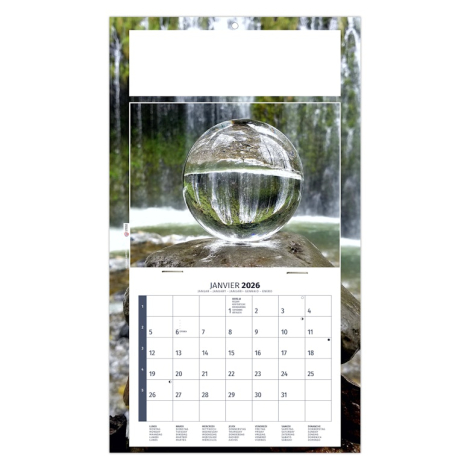 Calendrier plaque 2026 promotionnel 1 vue - Méditation