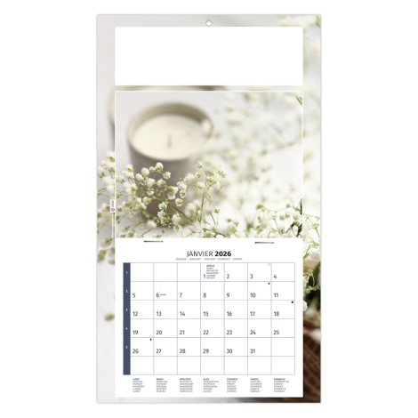 Calendrier plaque 2026 promotionnel 1 vue - Méditation