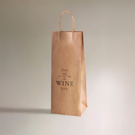 Sac bouteille promotionnel en kraft IRTHE