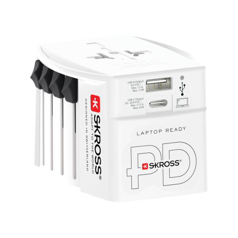 Adaptateur publicitaire universel MUV 65W PD avec USB SKROSS