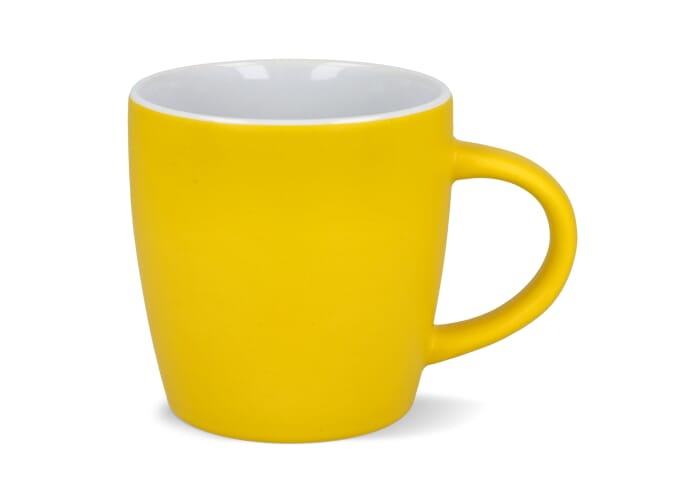 Mug en verre promotionnel 180 ml avec anse Vardez Jaune
