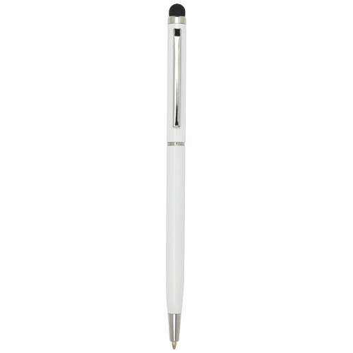 Stylo bille en aluminium avec stylet à personnaliser Ore Blanc