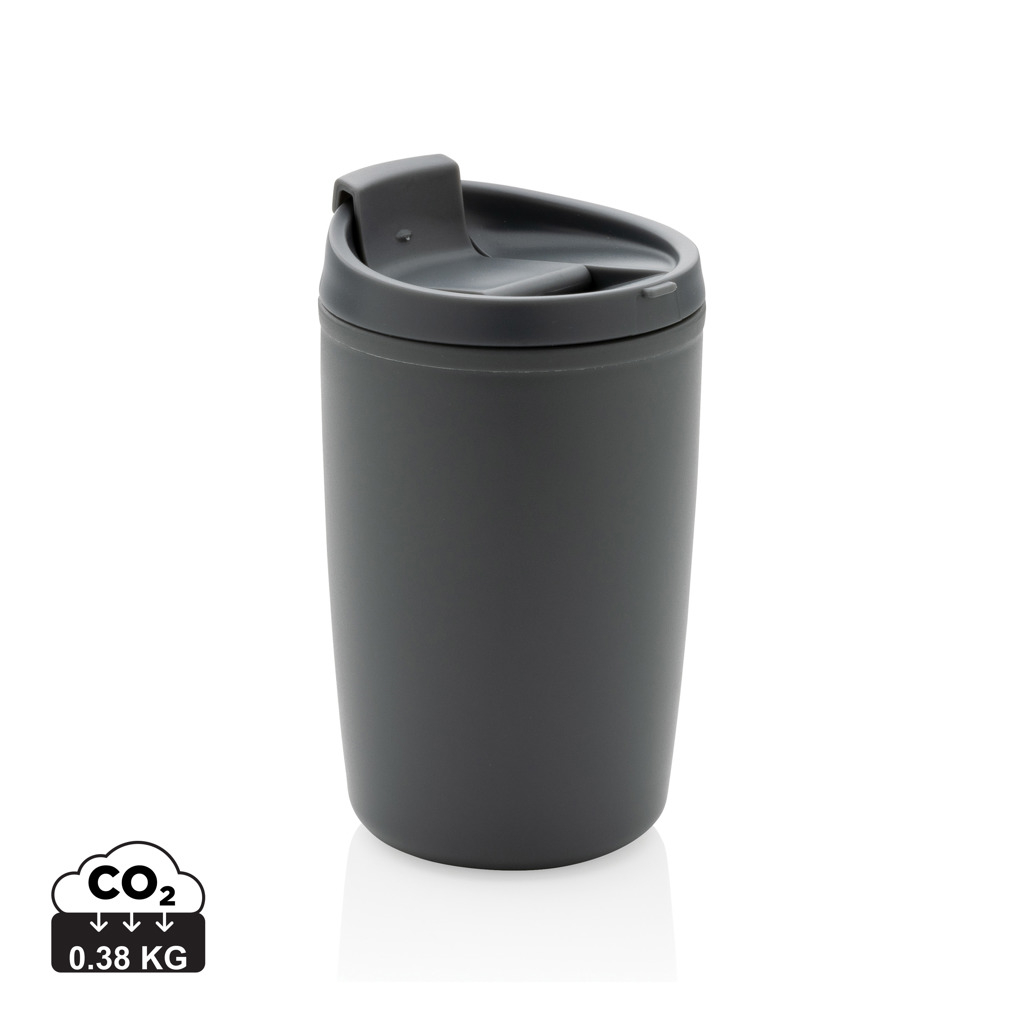 Mug recyclé publicitaire couvercle bascule 300 ml Gris