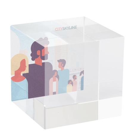 Cube en verre personnalisable TAMPA