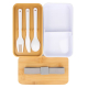 Boîte repas personnalisable recyclée avec couverts