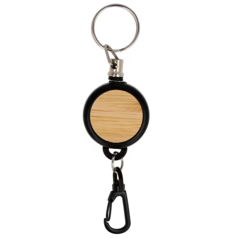 Porte badge publicitaire en ABS recyclé et bambou