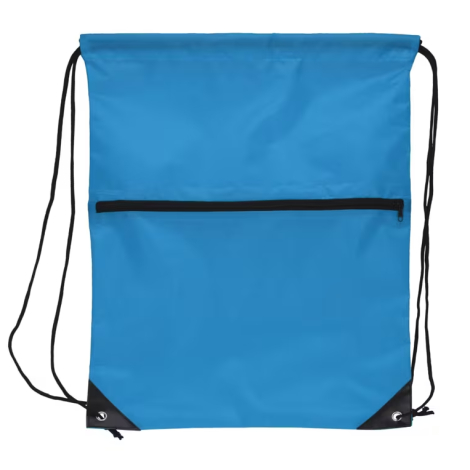 Sac publicitaire à cordon et fermeture zippée rPET