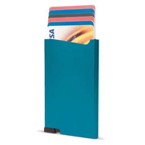 Porte-cartes anti RFID publicitaire en aluminium