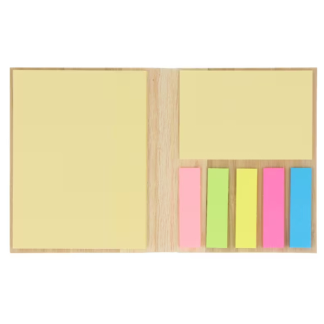 Notes autocollantes couverture bambou personnalisée