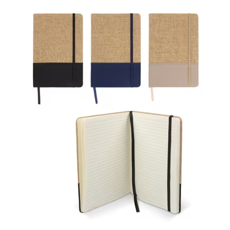 Carnet A5 personnalisé en jute R-PET