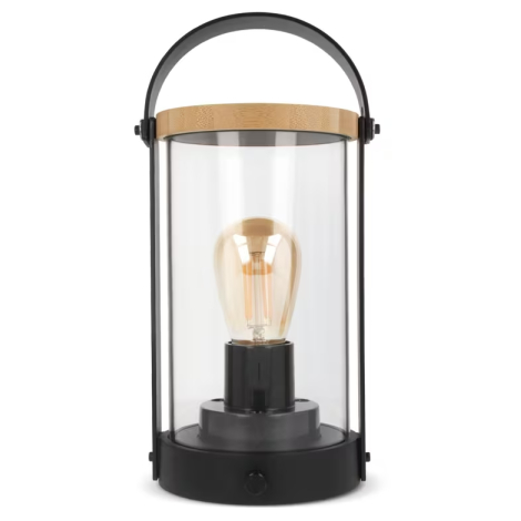 Lampe publicitaire Edison en bambou