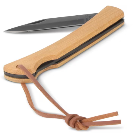 Couteau de poche en bambou personnalisable