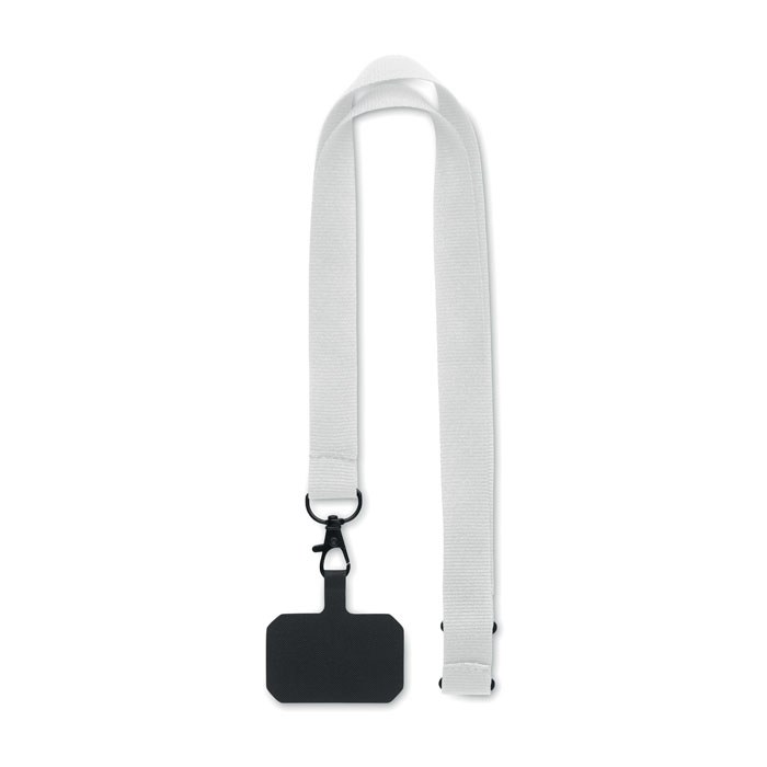 Lanyard porte-téléphone personnalisé AMESTE Blanc
