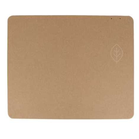 Tapis de souris publicitaire avec chargeur sans fil en papier recyclé