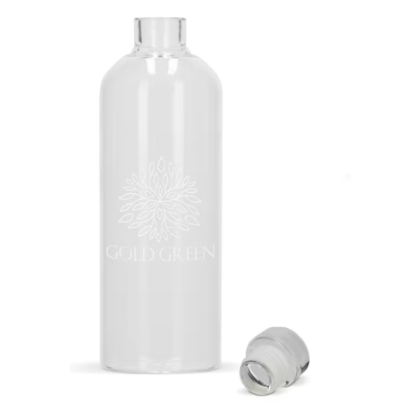 Bouteille publicitaire en verre borosilicate 1L