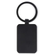 Porte-clés bambou et métal rectangulaire à personnaliser