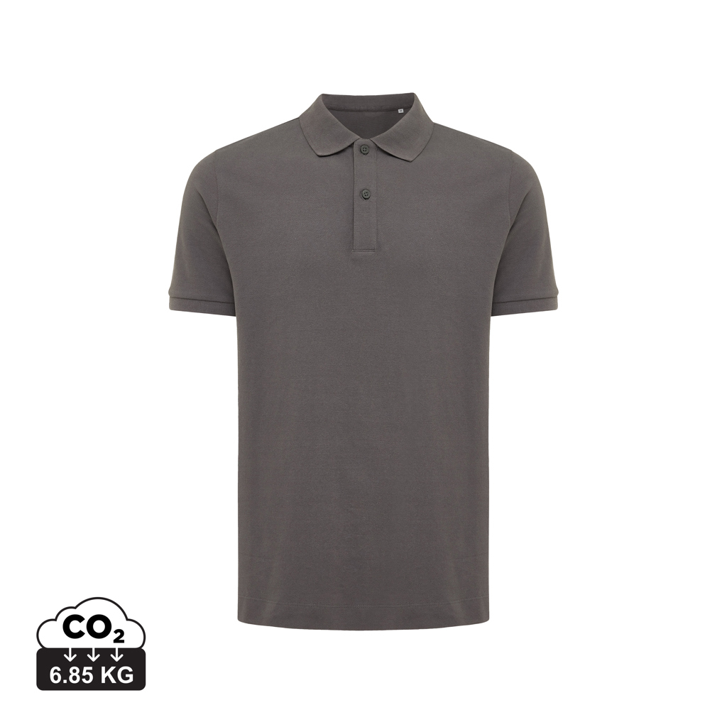 Polo publicitaire unisexe en coton recyclé 220g Iqoniq Yosemite anthracite
