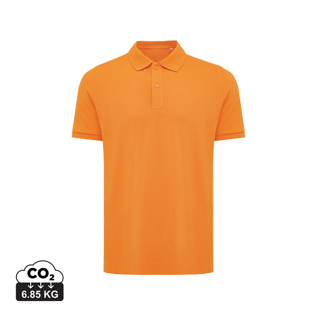 Polo publicitaire unisexe en coton recyclé 220g Iqoniq Yosemite Orange