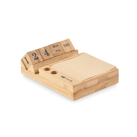 Calendrier de bureau en bambou Bootop