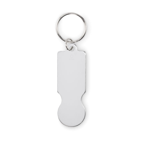 Porte-clés avec jeton de chariot à personnaliser Tokley