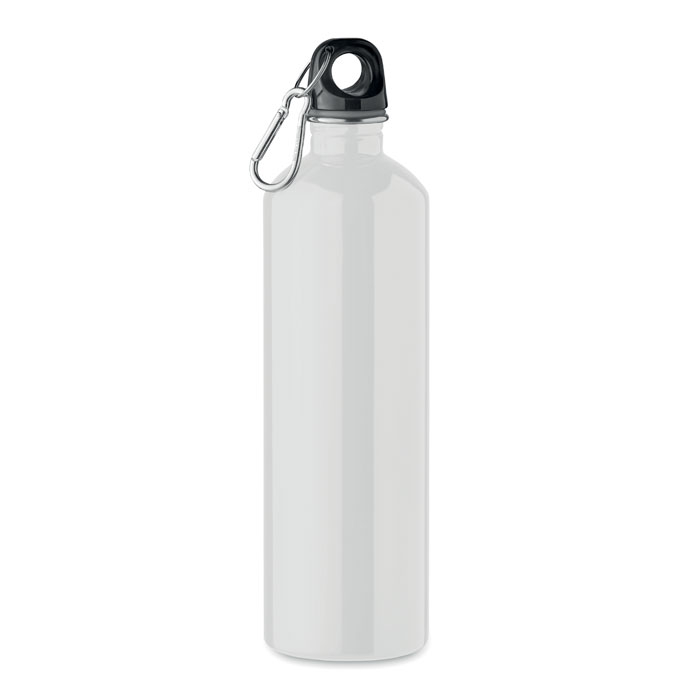 Bouteille publicitaire en inox recyclé 750ml REBIG MOSS Blanc