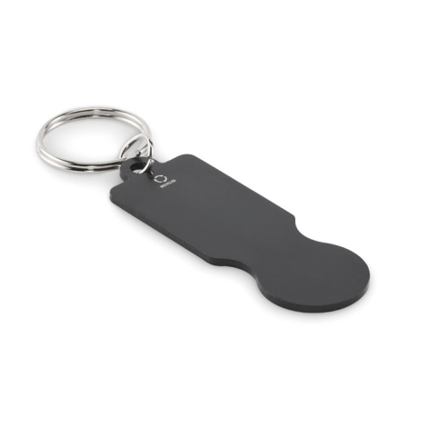 Porte-clés avec jeton de chariot à personnaliser Tokley