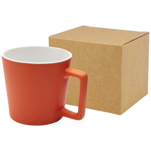 Tasse céramique fini mat personnalisée 370 ml CALI Orange