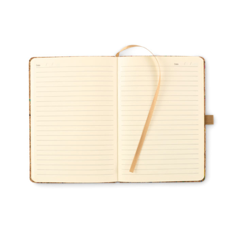 Cahier A5 en liège de couleur à personnaliser CORNOTA