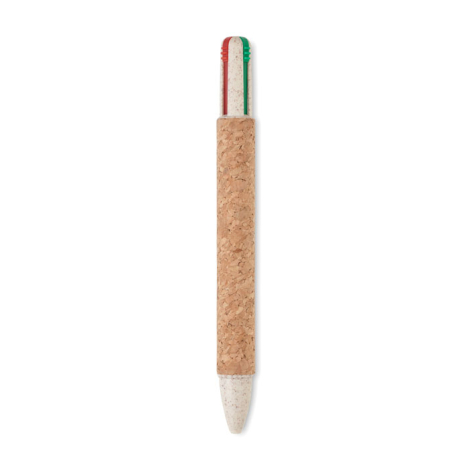 Stylo-bille 4 couleurs personnalisable en liège ARBOCHO
